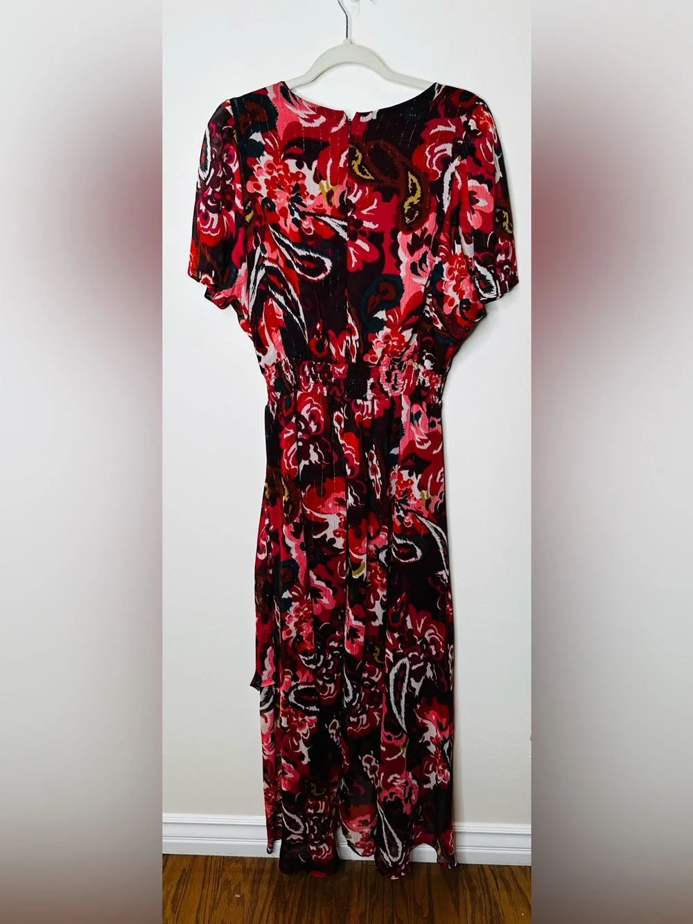 Halogen Floral Paisley Maxi Dress Size 1  ( L) - Picture 8 of 9
